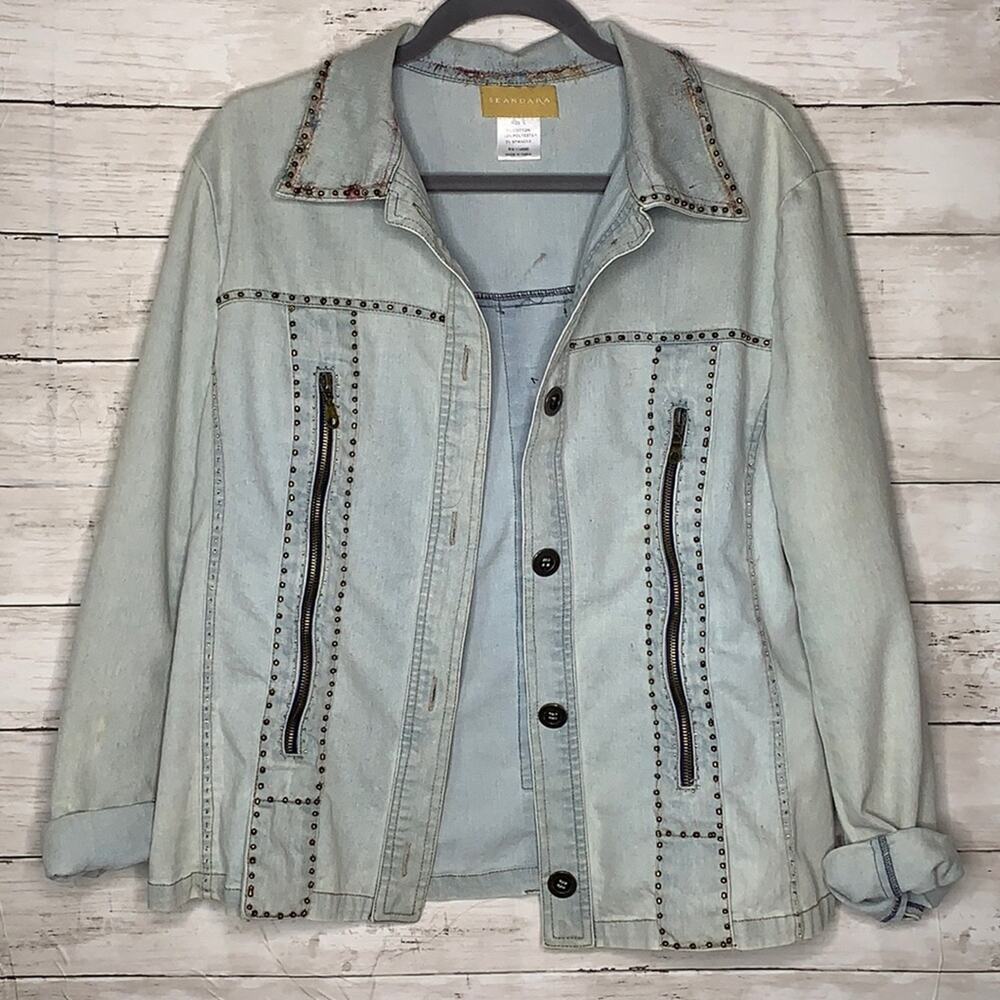 Seandara embellished jean jacket
